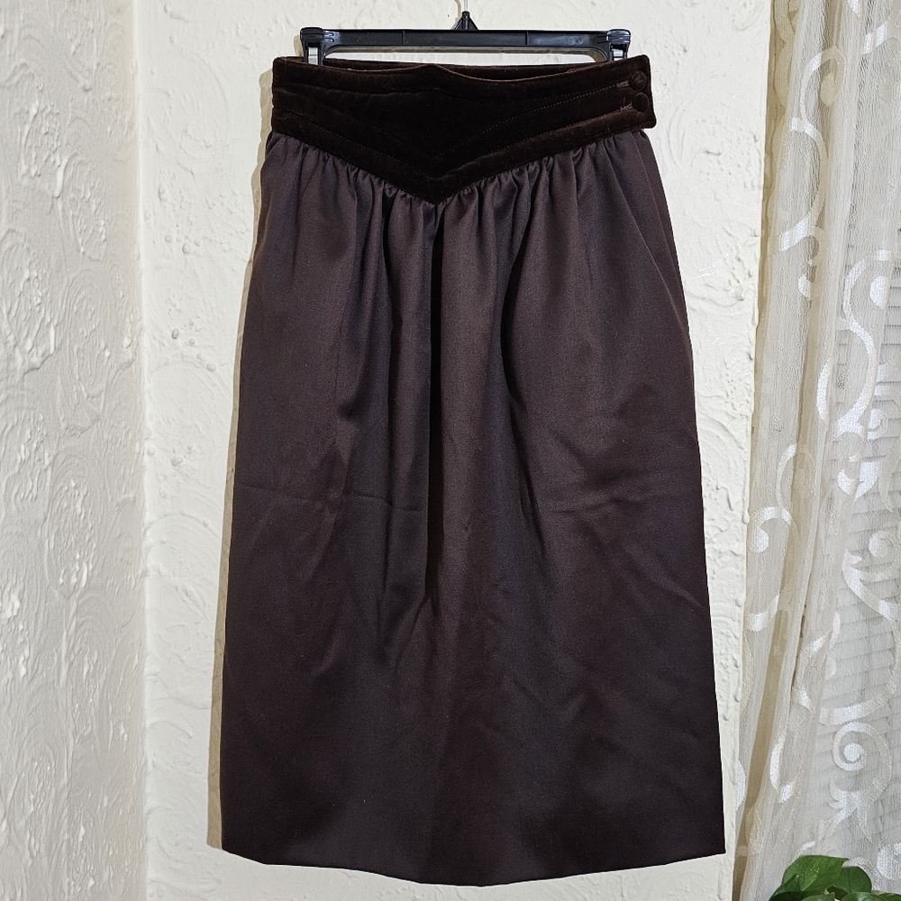Escada by SRB Vintage Brown skirt Velvet